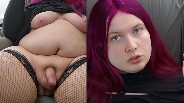 Chubby Shemale Jerkoff Big Dick Closeup Cum thumbnail