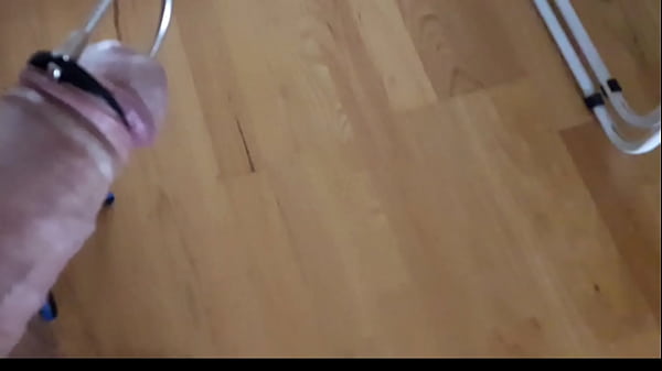 Sounding my urethra with monster sounding rod 