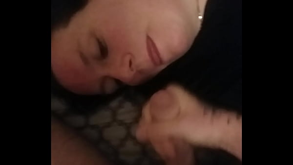 Cumshot on milfs face