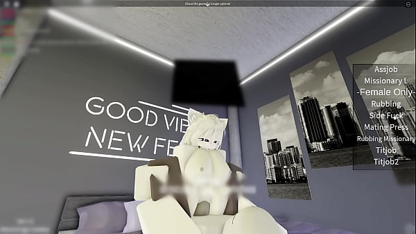 Having fun with a girl in roblox