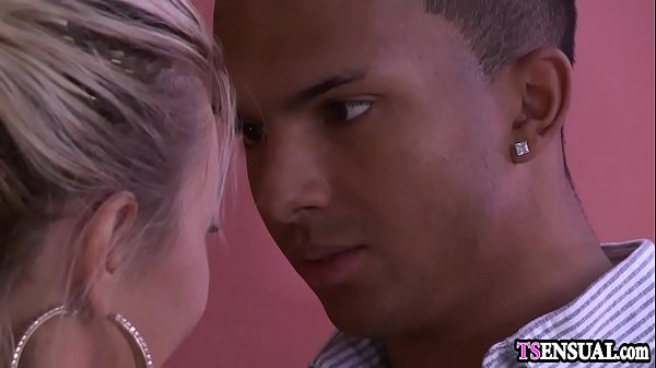 Hot big tits tranny anal banged by a ebony boy 