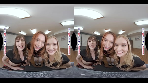 Naughty America College cutties Harlow West Mia Kay Raven_Right take their_dare game in a_slutty direction