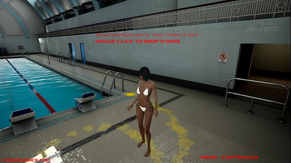 Cyberomance testing fluids near at the swimming pool