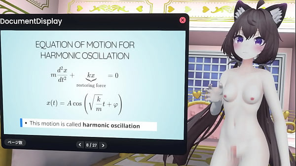 Naked vtuber lecture a pendulum whose amplitude increases with wind ~ why did the tacoma narrows bridge collapse ~