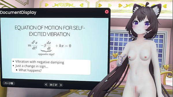 Naked vtuber lecture a pendulum whose amplitude increases with wind ~ why did the tacoma narrows bridge collapse ~