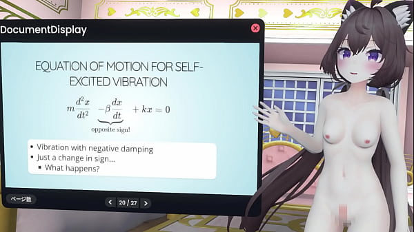 Naked vtuber lecture a pendulum whose amplitude increases with wind ~ why did the tacoma narrows bridge collapse ~ 