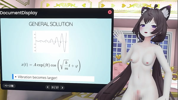 Naked vtuber lecture a pendulum whose amplitude increases with wind ~ why did the tacoma narrows bridge collapse ~