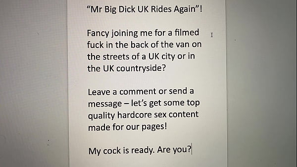 Are you joining me on a fuck tour of the UK? 