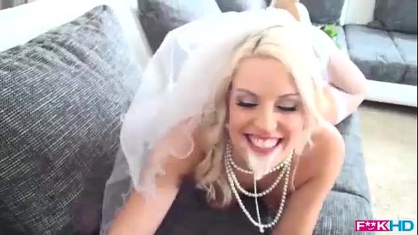 Play MP4 - Newly Married Blonde sucks a gallon of cum from her Hubby&excl;