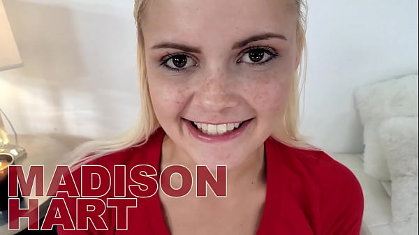 MADISON HART Cute Blonde Teen Huge_Cock NO_HANDS Blowjob and Cum Swallow WOW A