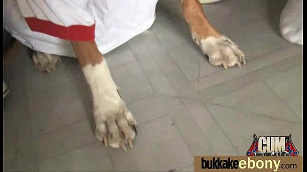 DP with german ebony bukkake t