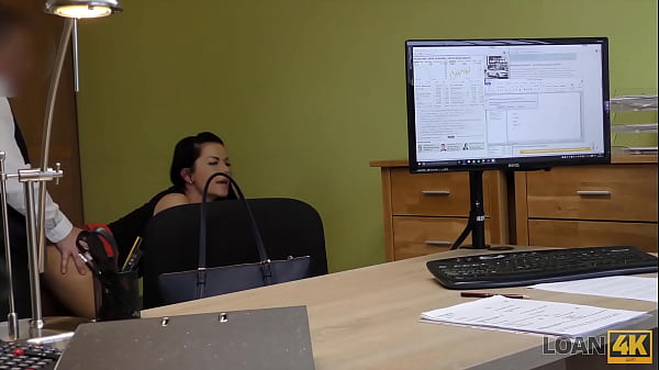 LOAN4K.Adventurous clerk lures a hottie into riding him on the table