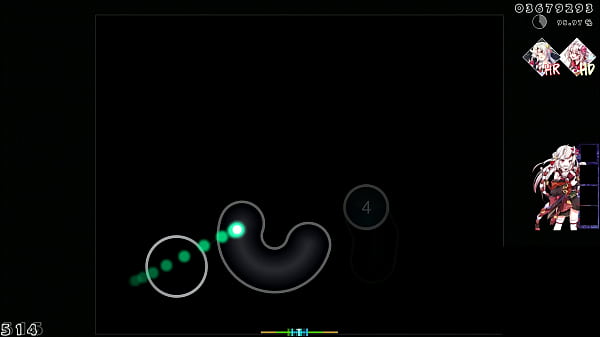 Sofrendo de um orgasmo enquanto jogas osu e aperta em c&iacute;rculos