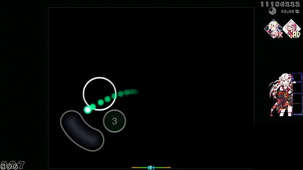 Sofrendo de um orgasmo enquanto jogas osu e aperta em c&iacute;rculos 