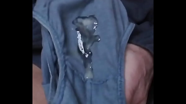 jerking off sniffing my underpants with tire tracks, cumming in them 