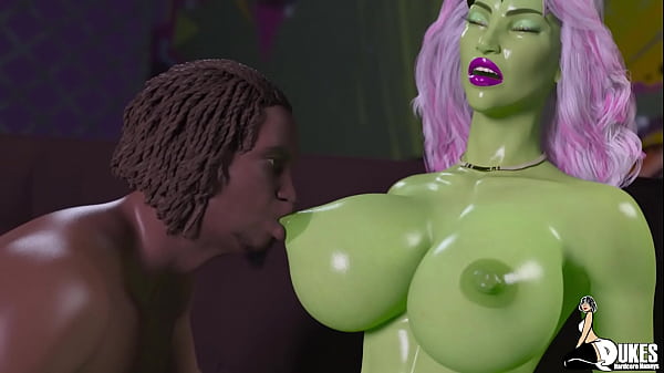 Alien Queen Gets Fucked Hard By Some Big Black Dick thumbnail