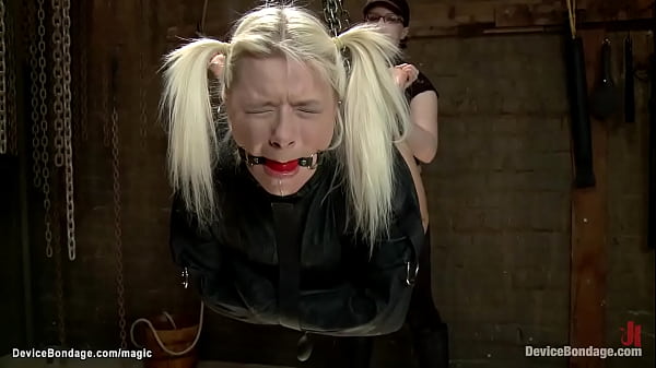 Blond bound_and suspended inhogtie