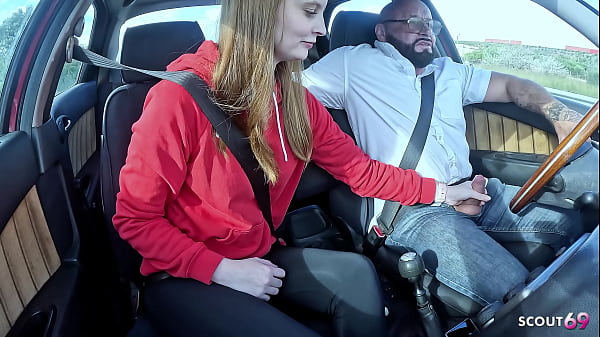 German real redhead ginger teen 18 with pale skin suprised old guy with fuck after lost bet with classmate 