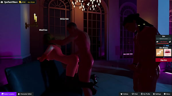 3DXChat Two_monster_cocks fucking me_in public at Fresco Club