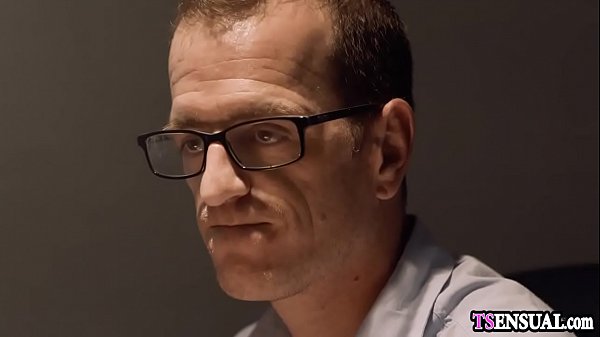 Play MP4 - Busty shemale anal fucks a weird detective in his ass