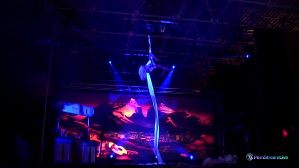 Play MP4 - Naked Ginger Jones aerial silk dance