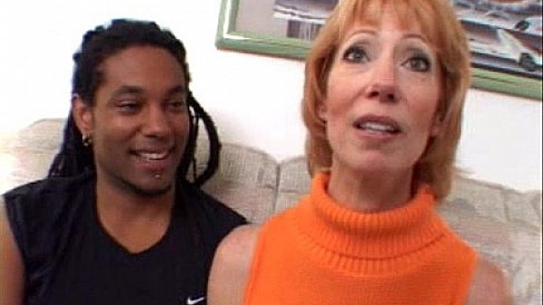 Sexy older moms loves fucking big black cock in interracial video