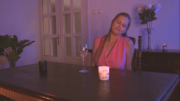 Elegant Dress Masturbation Under Table thumbnail