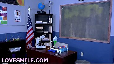Hot Chemistry Teacher MILF Forgets Phone - Horny Student Finds Her Nudes &amp_ Ends Up Destroying Her Tight Ass on the Desk After Hours!