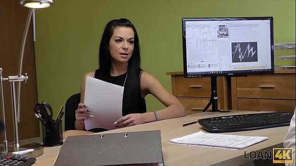 Play MP4 - LOAN4K&period; Inga can't get money from bank so takes part in loan porn