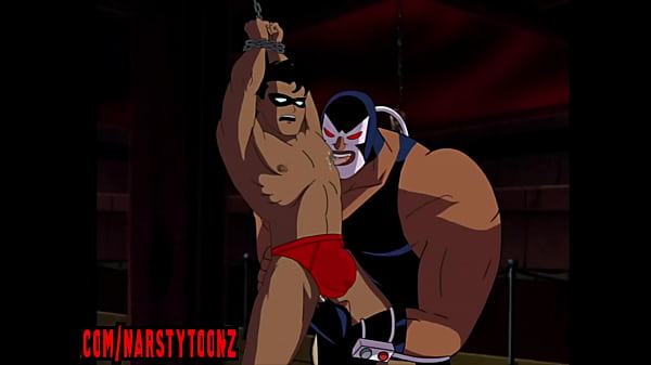 Animated_hero gets captured and fingered_by a villain