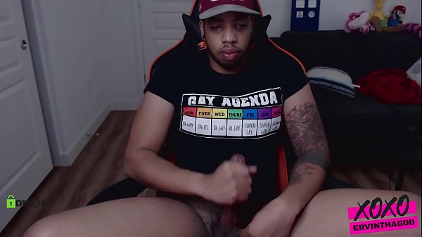 hot black stud cums for your pleasure 