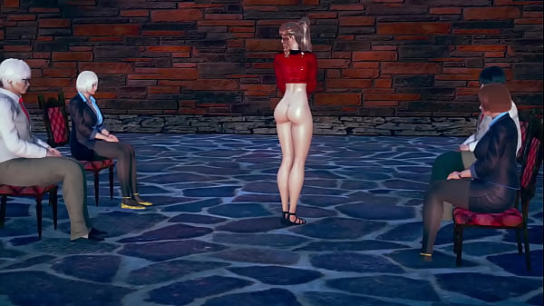 Bare bottom exposure of a girl to older audiences 