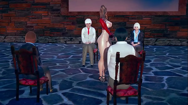 Bare bottom exposure of a girl to older audiences 