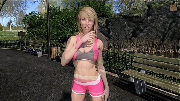 Big City Pleasures 9, Training With Sexy Blonde Katia John Cannot Help But_Stare At Her Big Boobs