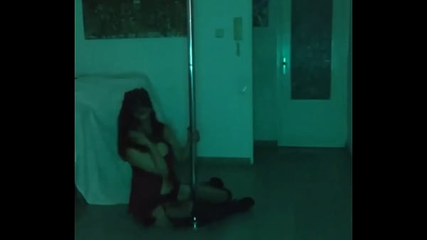 Amateur opens the bar dances and strips naked while people watch her