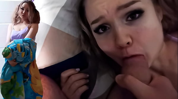 Cutie Got Hard Facefuck And Rough Sex Stepbrother With Cum On Ass After Waking Up thumbnail