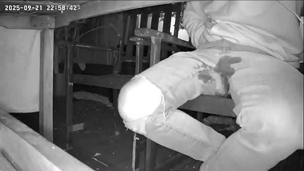 Amateur Boy Caught On Night Vision Cam Peeing Himself Sitting At The Garden Table (he Totally Wets His Pants) ) thumbnail