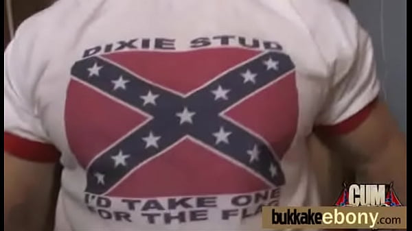 Ebony cutie_gets a bunch of_hard white cocks8