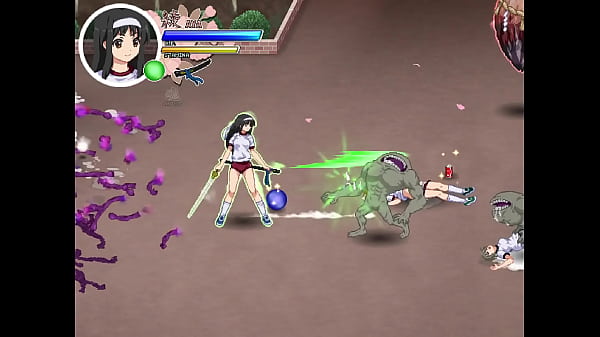 Cute student girls fighting with monsters test stage 