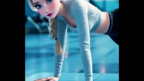 Looks like queen elsa is training hard what's she training for ai generated