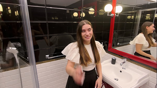 Play MP4 - Spontaneous blowjob from Elise Moon in the hotel toilet &bull; Nick Morris