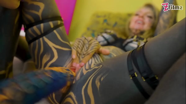 Heavy tattooed lesbian toy ride anal atm and fantasy dildo fun