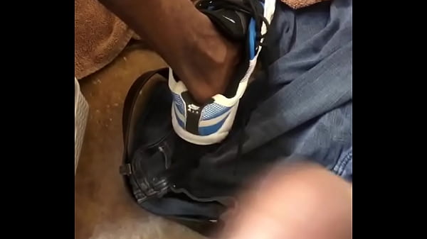 Having fun in restroom 