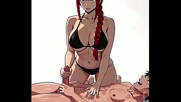 Makima Handjob