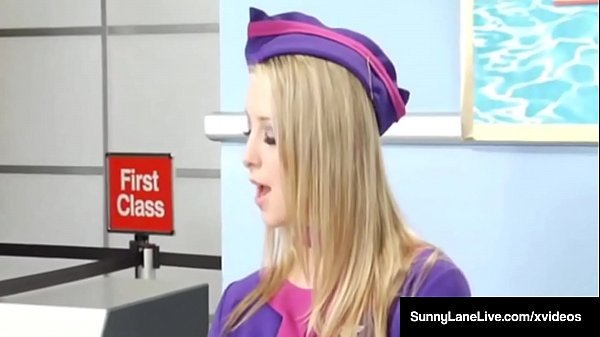 Play MP4 - Flight Attendants Sunny Lane & Eva Angelina Bang On Plane&excl;