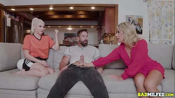 Gia Ohmy Madison BriteStepfamily Threesome inthe Living Room