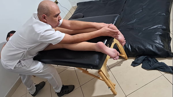 Relaxing back massage with a hot candle sfw 