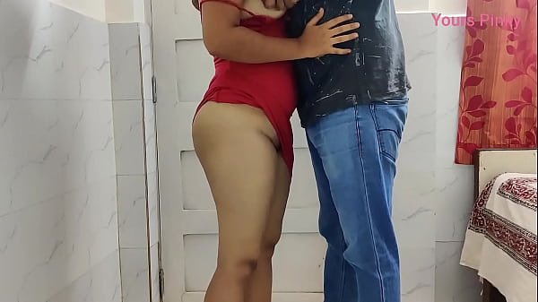 When their is no one at Girlfriend (Pinky) room I took chance to smooch_& Fuckher in Standing