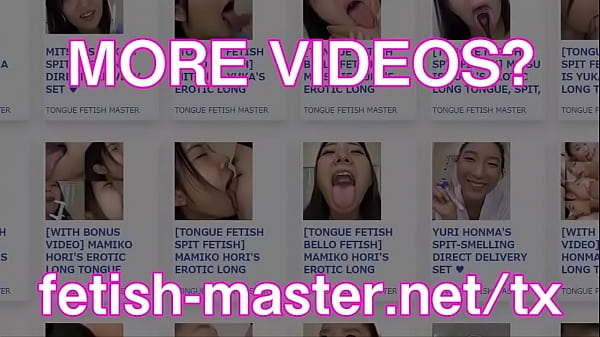Japanese asian tongue spit fetish