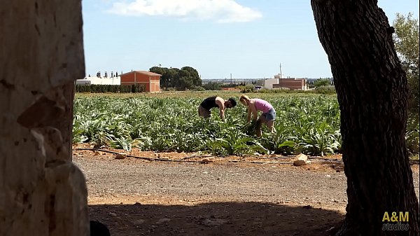 Sexy Blonde Fucks Her Coworker On The Rural Farm. thumbnail